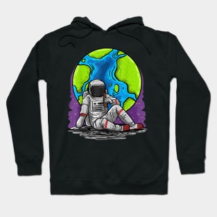 Astronaut Beer Earth Funny Spaceman Drinking Alcohol Gift Hoodie